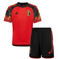 Camiseta Bélgica Primera Equipación Replica Mundial 2022 para niños mangas cortas (+ Pantalones cortos)